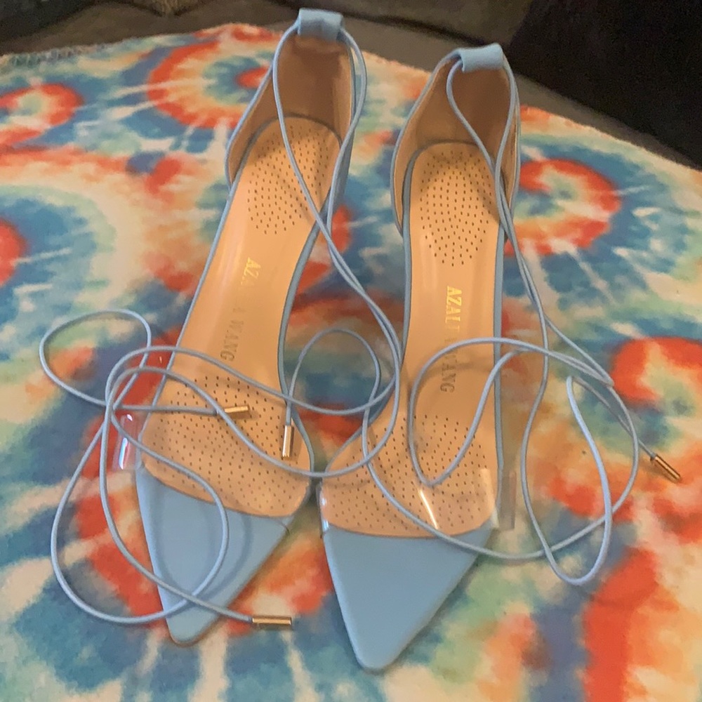 Azalea Wang blue Heels